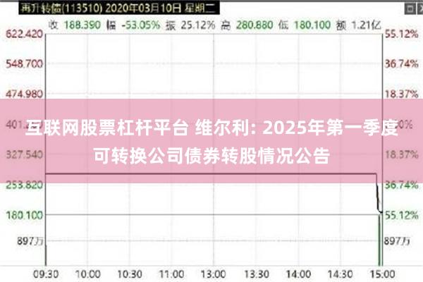 互联网股票杠杆平台 维尔利: 2025年第一季度可转换公司债券转股情况公告