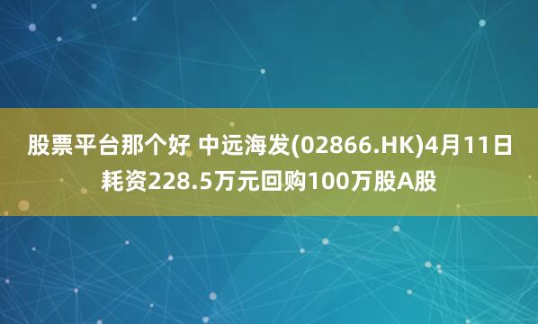 股票平台那个好 中远海发(02866.HK)4月11日耗资228.5万元回购100万股A股