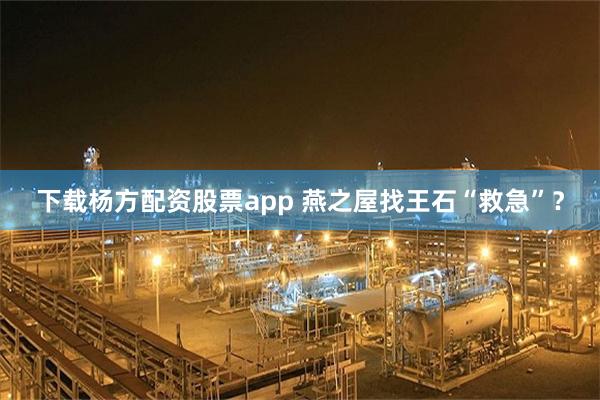 下载杨方配资股票app 燕之屋找王石“救急”？