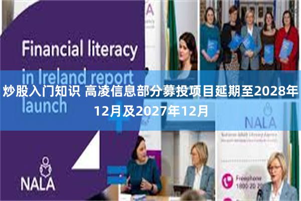 炒股入门知识 高凌信息部分募投项目延期至2028年12月及2027年12月